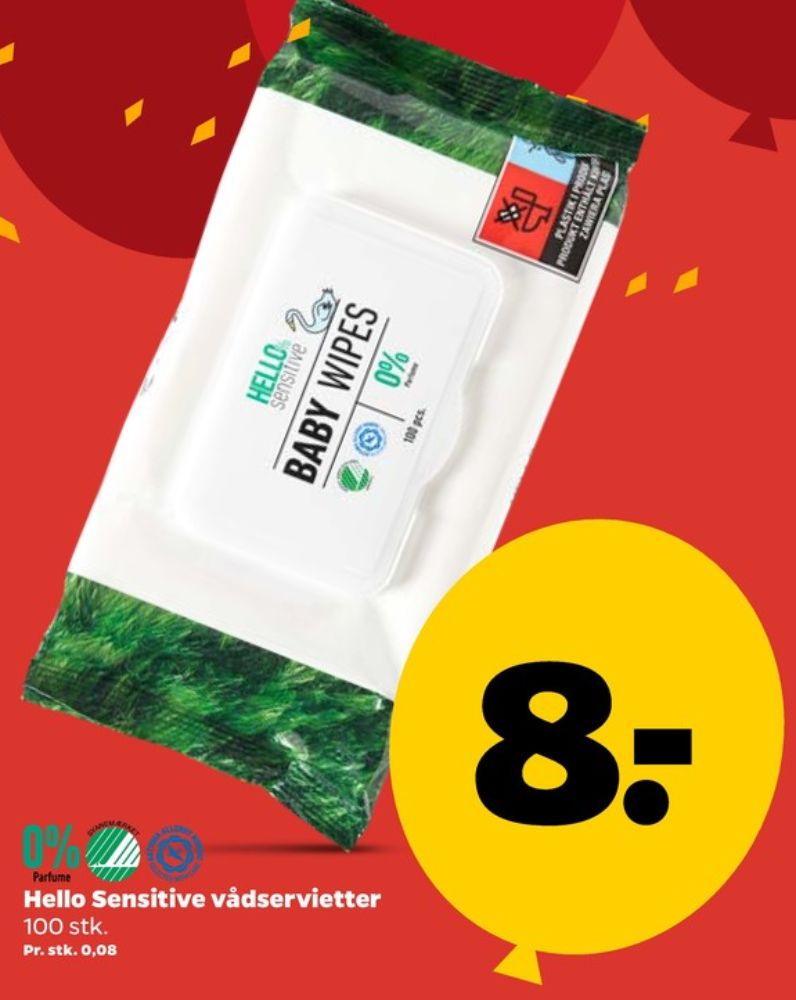 Hello Sensitive, Vådservietter