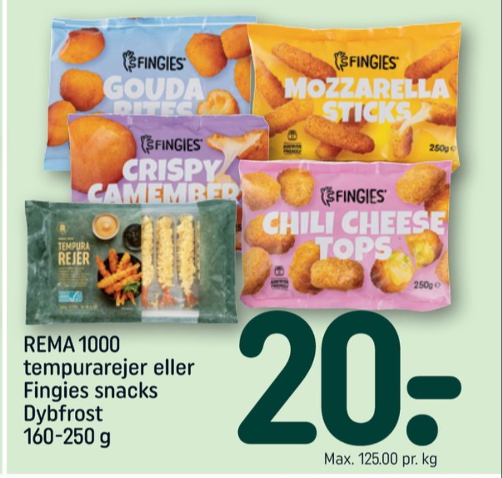 Rema 1000 Inspiring food, Tempurarejer