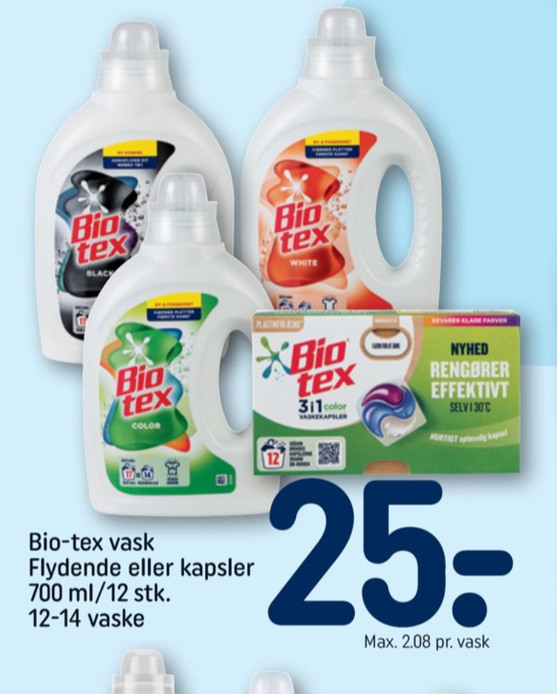 Biotex, Vaskemiddel-tabs