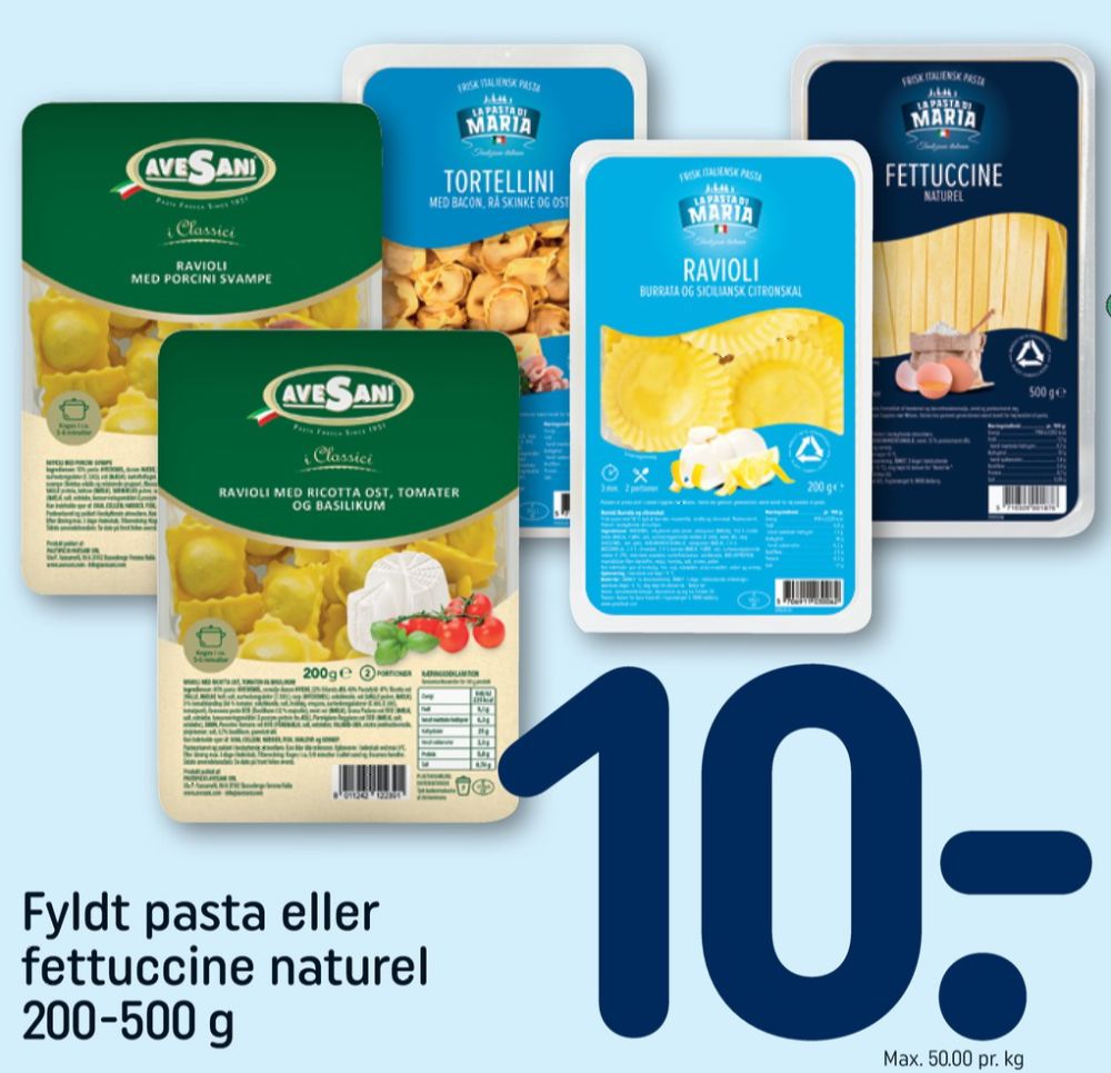 La Pasta di Maria, Tortellini med Bacon, skinke og Ost