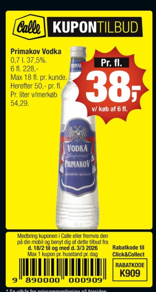 Primakov, Vodka