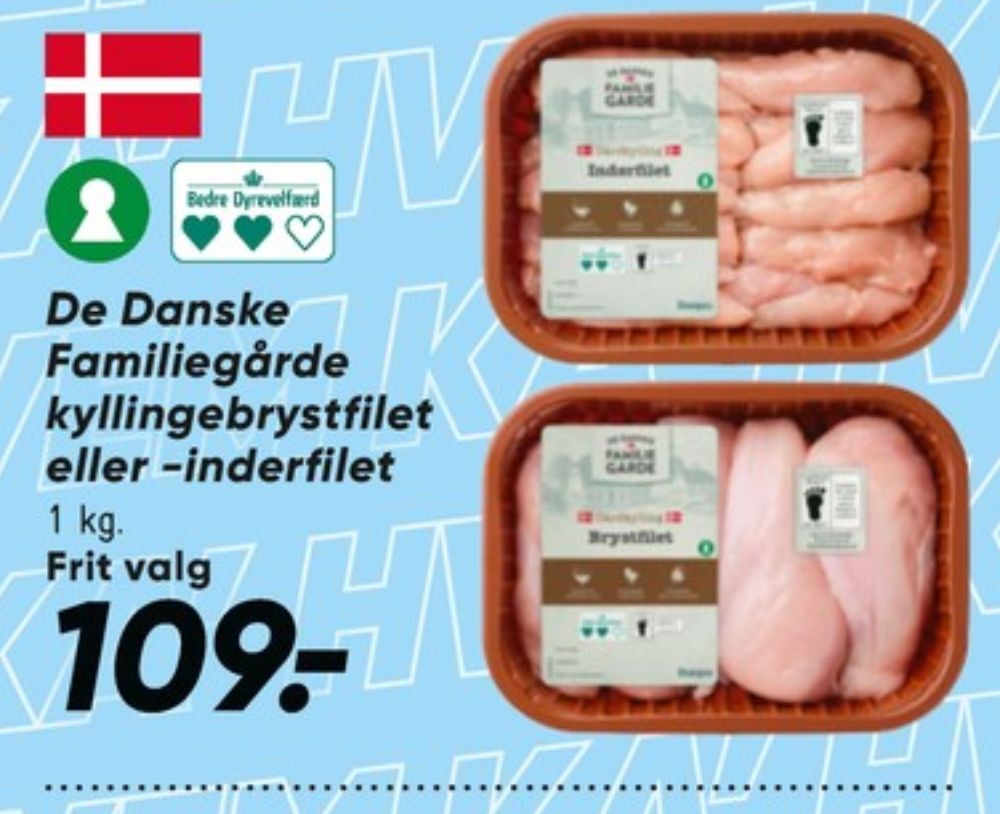 De Danske Familiegårde, Kyllingeinderfileter