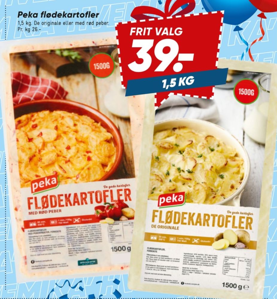 Peka, Flødekartofler med peberfrugt