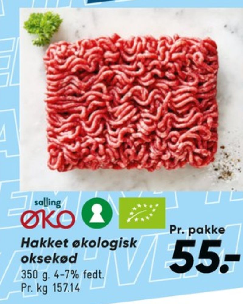 Salling ØKO, Hakket oksekød 4-7%