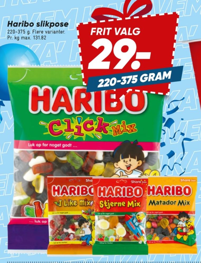 Haribo Matador Mix, Slikposer
