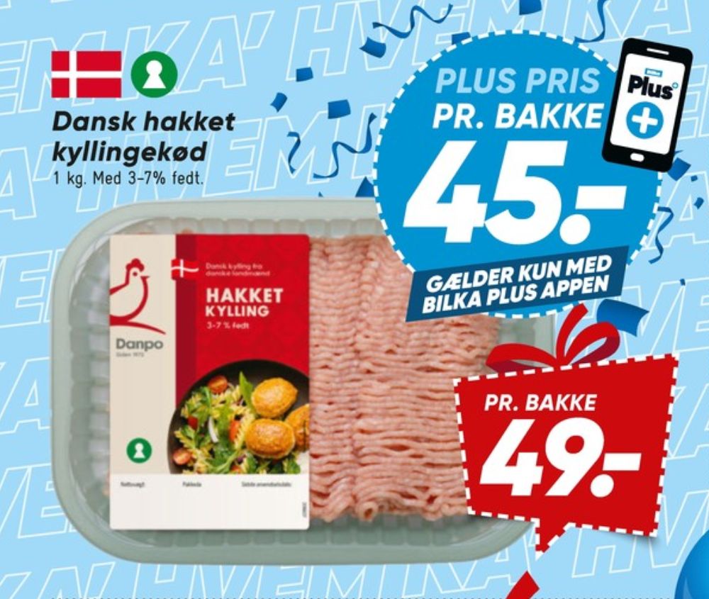 Dansk Landkylling, Hakket kylling 3-7%