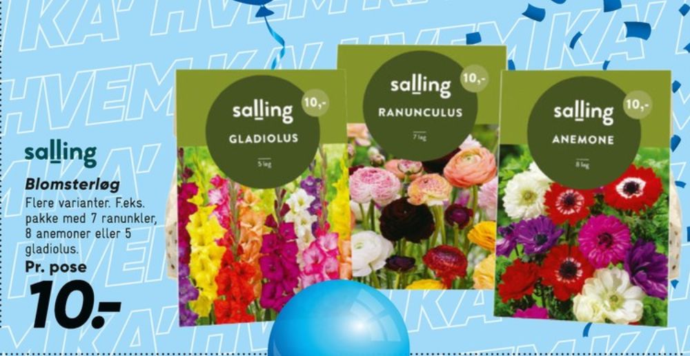 Salling, Blomsterløg