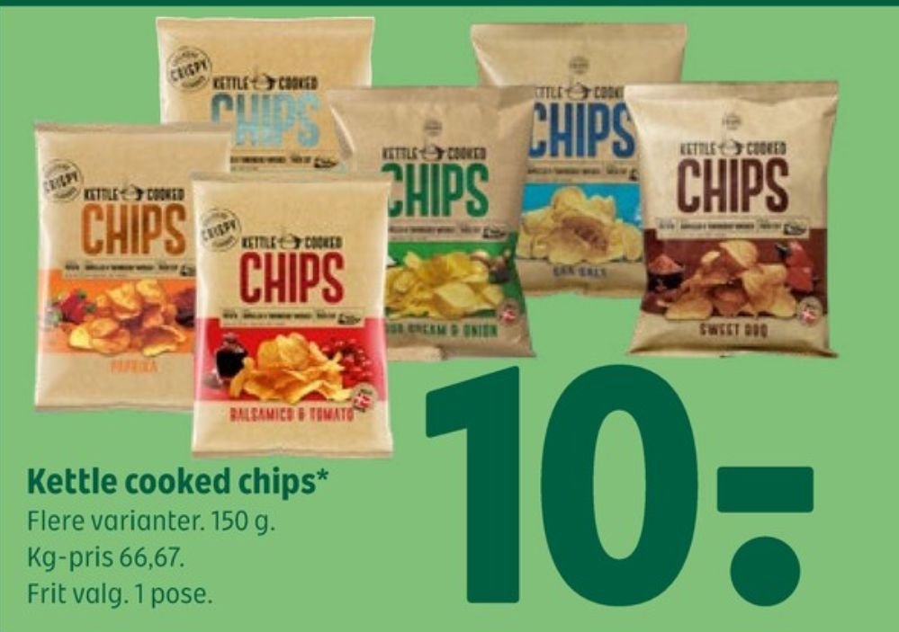 Kettle Cooked Chips, Sea Salt Chips