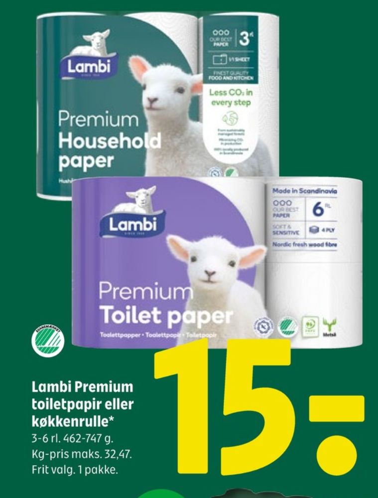 Lambi Premium, Toiletpapir