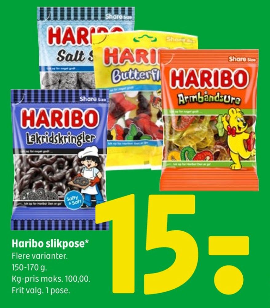 Haribo Salt Sild, Slikposer