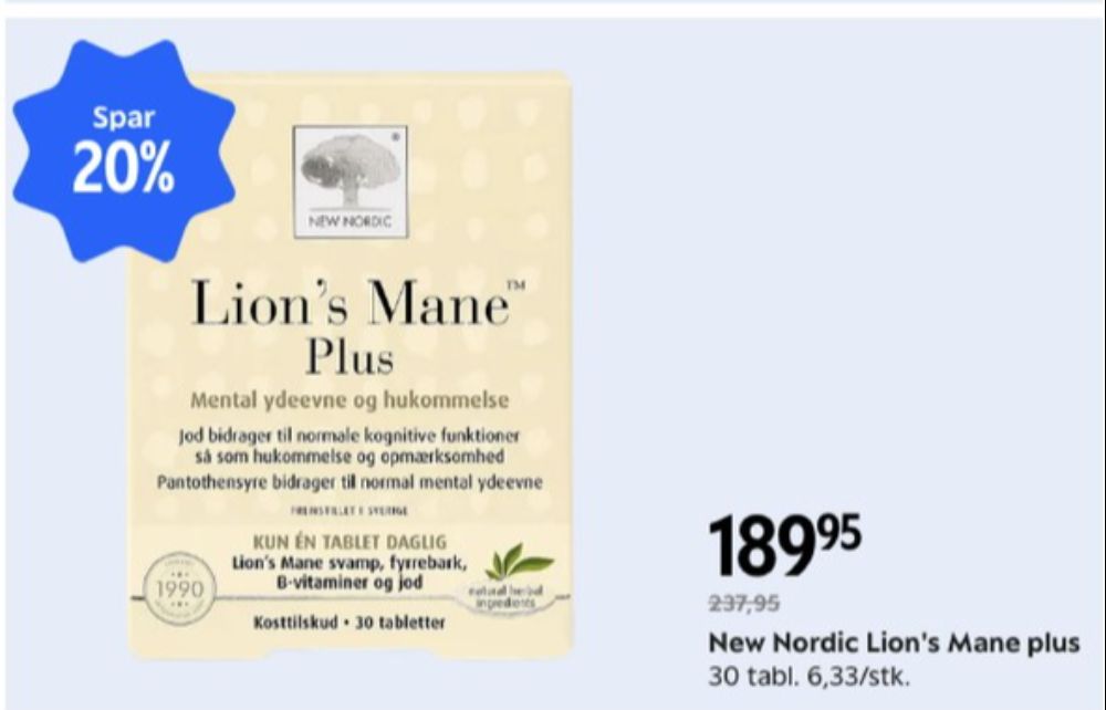 New Nordic, Kosttilskud