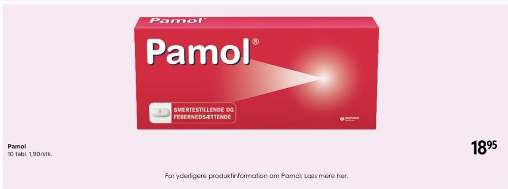 Pamol, Smertestillende