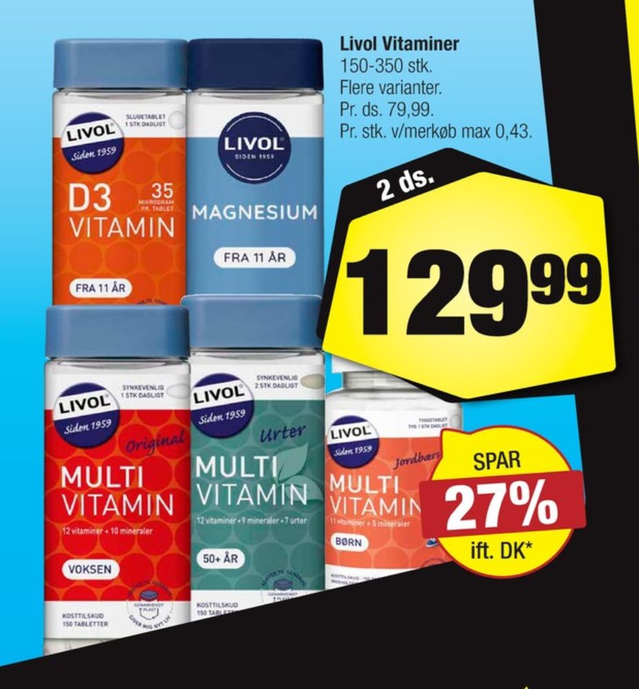 Livol Multi, Vitaminer