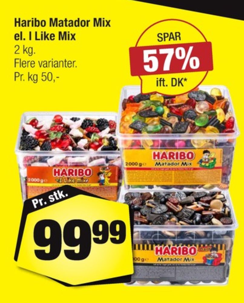 Haribo Matador Mix, Slikbøtter