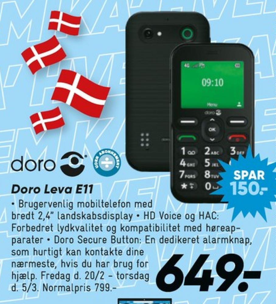 Doro Leva E11, Mobiltelefon