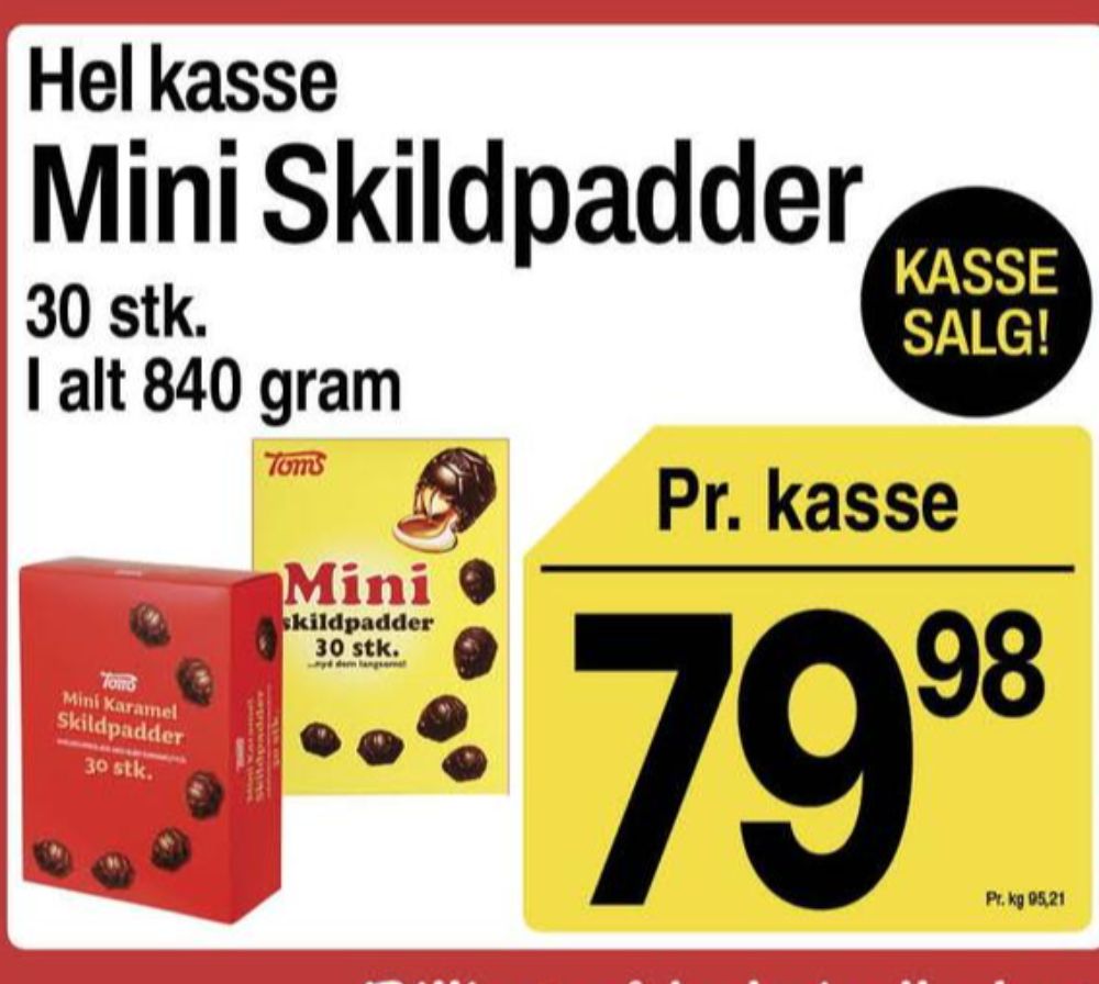 Toms Mini Karamel Skildpadder, Chokoladeskildpadder