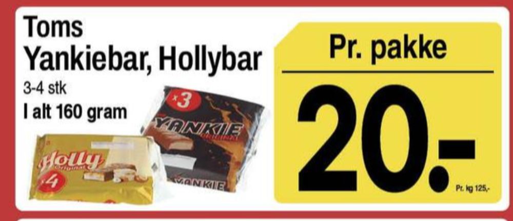 Yankie, Chokoladebar