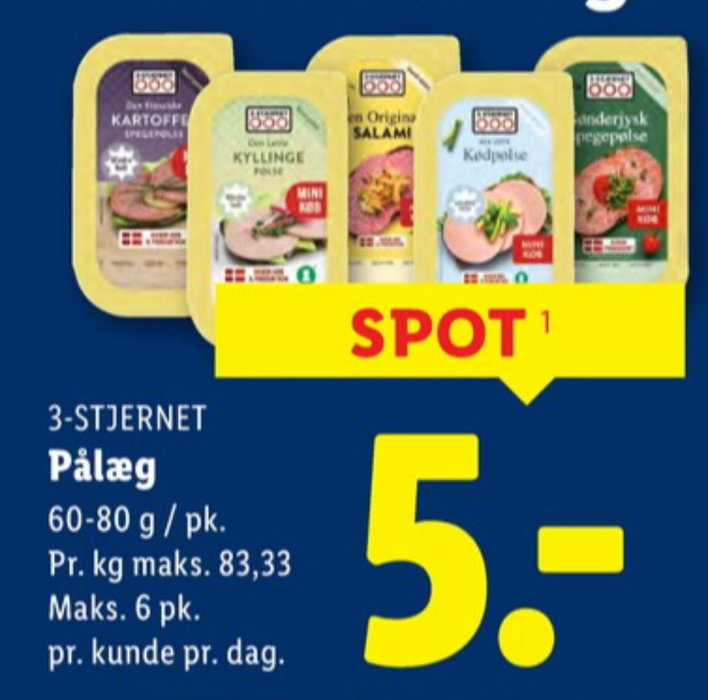 3-stjernet Gul bordpak, Kyllingepølse - Den Lette