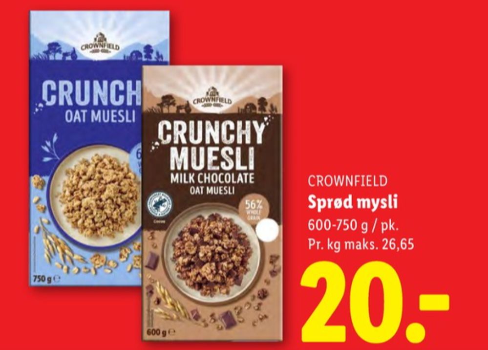 Crownfield, Crunchy Oat Muesli 